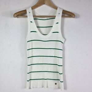 La petite Etoile ribbed knit  stripes cami top